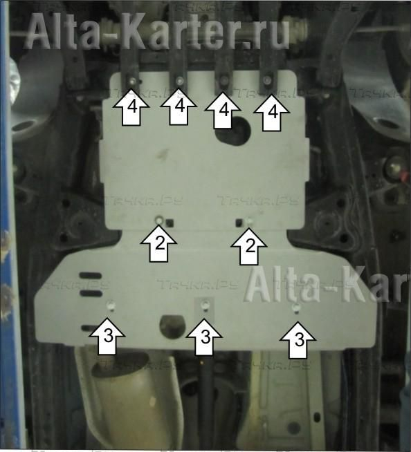 Купить запчасть MOTODOR - 382701 Защита алюминиевая для КПП и РК Volkswagen Amarok I 2010-2016