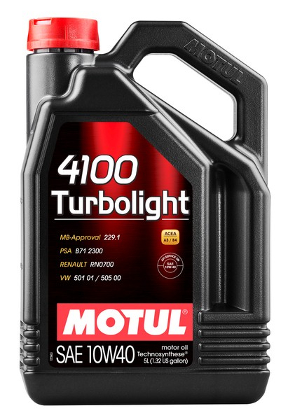 Купить запчасть MOTUL - 109462 Моторное масло 4100 Turbolight 10W-40 4л (100355) 109462