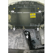 Купить MOTODOR - 02555 Защита для картера и КПП Toyota Yaris P2 2005-2009
