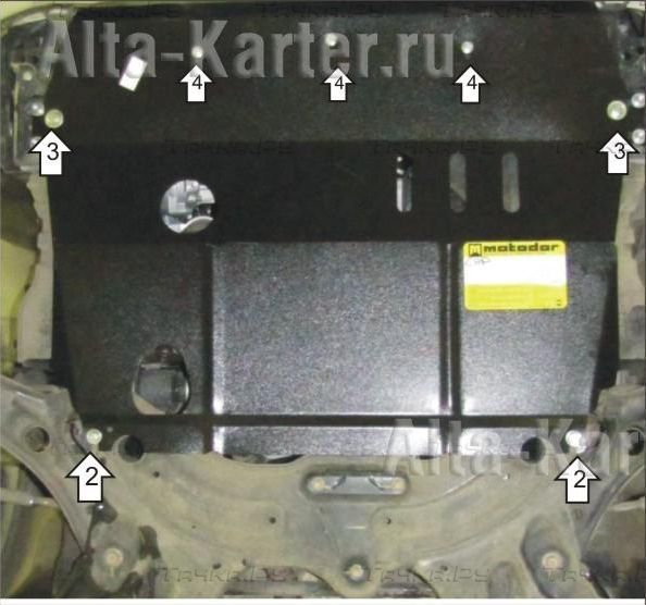Купить запчасть MOTODOR - 02418 Защита для двигателя, КПП, МФ Suzuki Swift 2011-2017