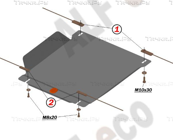 Купить запчасть ALFECO - ALF3113AL Защита алюминиевая для раздатки Great Wall Hover H3, H5 2010-2016