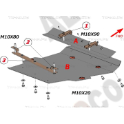 Купить ALFECO ALF3605AL4 Защита алюминиевая для картера Mercedes-Benz Vito W638 1996-2003