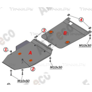 Купить ALFECO ALF3607AL4 Защита алюминиевая для картера и АКПП Mercedes-Benz M-Класс (ML) W164 2005-2011