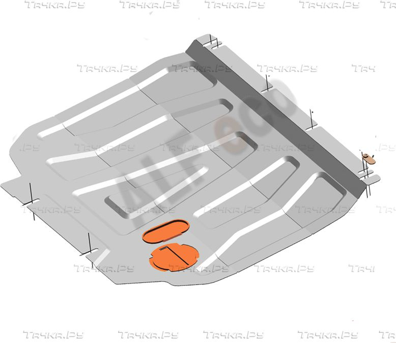 Купить запчасть ALFECO - ALF24114AL4 Защита алюминиевая для картера и КПП Toyota Corolla E210 2018-2023