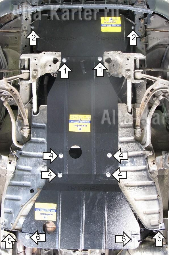 Купить запчасть MOTODOR - 02541 Защита для радиатора, картера, КПП Toyota Previa I 1991-1996