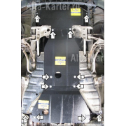 Купить MOTODOR - 02541 Защита для радиатора, картера, КПП Toyota Previa I 1991-1996