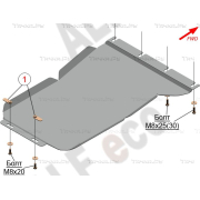Купить ALFECO ALF3622AL Защита алюминиевая для КПП Mercedes-Benz C-Класс W205 2013-2023