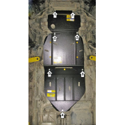 Купить MOTODOR - 01449 Защита для картера, КПП, РК Nissan Pathfinder R51 2005-2014