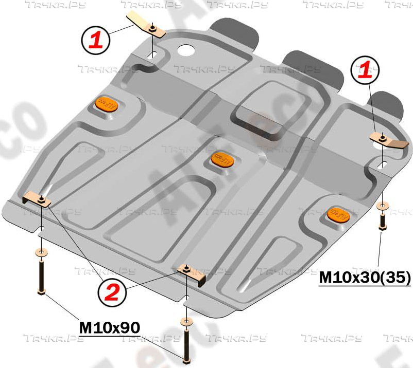 Купить запчасть ALFECO - ALF2301AL4 Защита алюминиевая для картера Suzuki Grand Vitara III 2005-2015