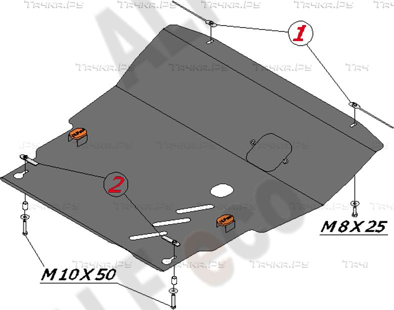 Купить запчасть ALFECO - ALF2470AL4 Защита алюминиевая для картера и АКПП Toyota Passo Sette 2WD 2009-2012