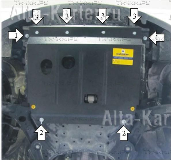 Купить запчасть MOTODOR - 00933 Защита для картера и КПП Kia Rio III седан 2011-2017