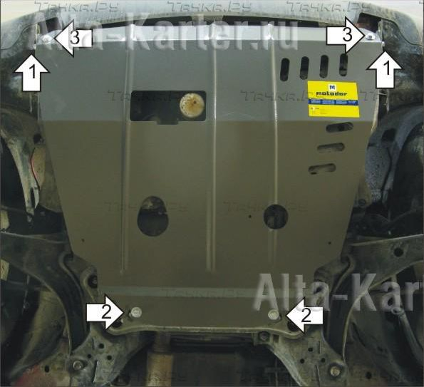 Купить запчасть MOTODOR - 00738 Защита для картера, КПП Mazda Tribute I 2000-2007