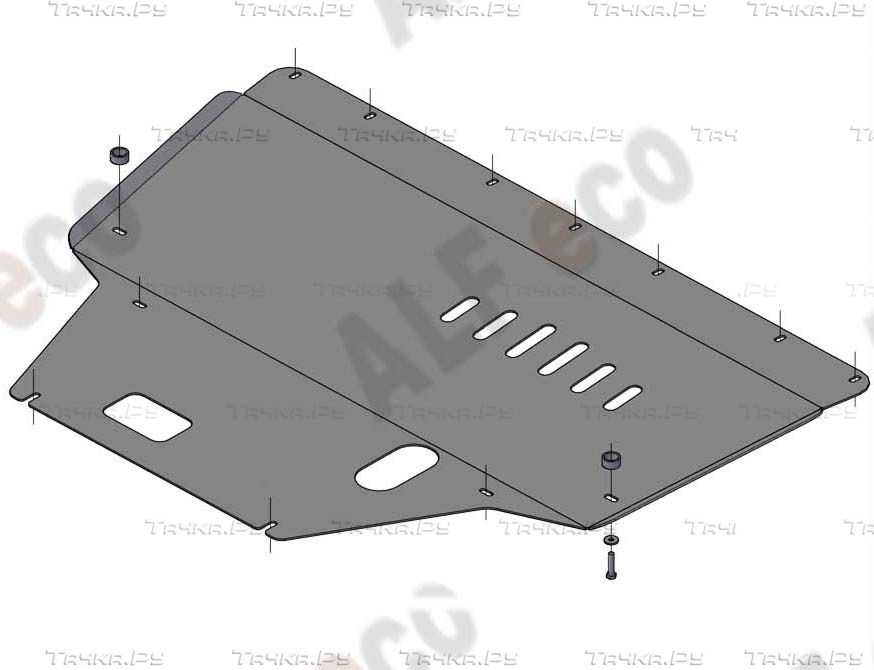 Купить запчасть ALFECO - ALF4202AL Защита алюминиевая для картера и МКПП Alfa Romeo Giulietta III 2010-2023