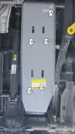 Купить запчасть MOTODOR - 382710 Защита алюминиевая для бензобака Volkswagen Amarok I 2010-2016