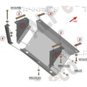 Купить ALFECO ALF3906AL4 Защита алюминиевая для рулевых тяг УАЗ Патриот I 2014-2023