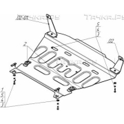 Купить MOTODOR 70704 Защита усиленная для двигателя и КПП Ford Fiesta VI седан, хэтчбек 2008-2019