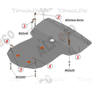 Купить ALFECO - ALF2643AL Защита алюминиевая для картера и КПП Volkswagen Phaeton 2002-2006