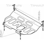 Купить MOTODOR 72543 Защита усиленная для картера и КПП Toyota Vitz II 2005-2010