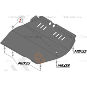Купить ALFECO ALF1010AL Защита алюминиевая для картера и КПП Hyundai Santa Fe Classic (ТагАЗ) 2001-2013