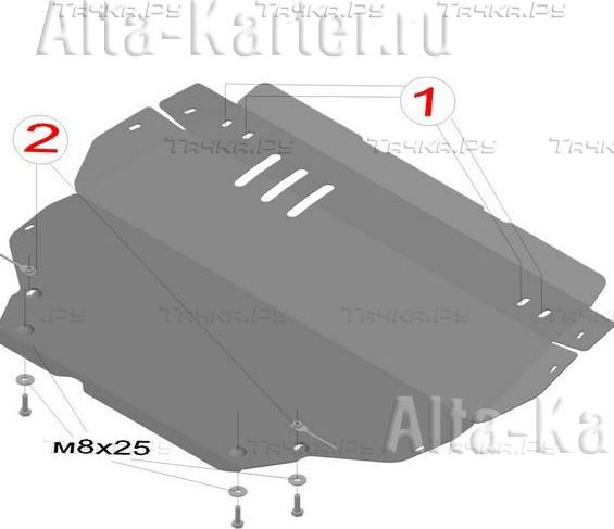 Купить запчасть ALFECO - ALF2632AL Защита алюминиевая для картера и КПП Volkswagen Jetta VI 2010-2018