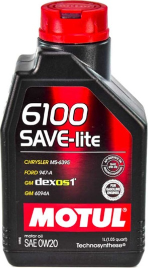 Купить запчасть MOTUL - 108002 6100 SAVE-LITE 0W20