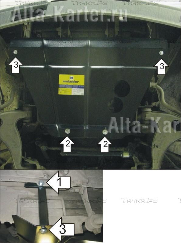 Купить запчасть MOTODOR - 01221 Защита для картера Mercedes-Benz E-Класс W124 1985-1995