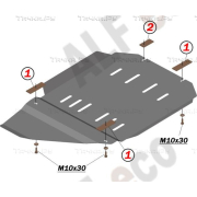 Купить ALFECO ALF3702AL4 Защита алюминиевая для КПП Cadillac Escalade 2006-2014