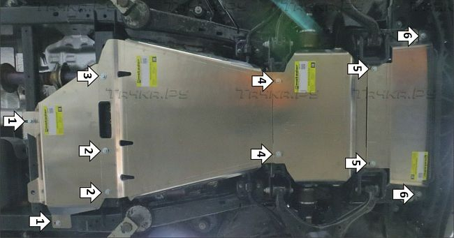 Купить запчасть MOTODOR - 380703 Защита алюминиевая усиленная для радиатора, картера, ПД, КПП, РК Ford F-Series F-150 XIV 2021-2023