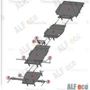 Купить ALFECO ALF2914ALF2915 Защита для радиатора, картера, КПП и РК Infiniti QX56 III 2010-2013