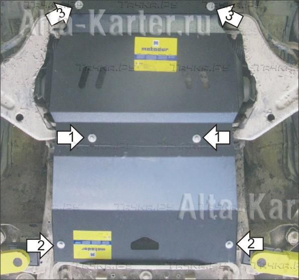 Купить запчасть MOTODOR - 11318 Защита для картера и КПП Mitsubishi Pajero Sport II 2008-2011
