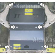 Купить MOTODOR - 11318 Защита для картера и КПП Mitsubishi Pajero Sport II 2008-2011