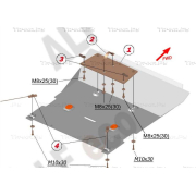 Купить ALFECO ALF3401AL Защита алюминиевая для картера BMW 5-серия E39 520 1995-2002