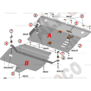 Купить ALFECO ALF3619AL4 Защита алюминиевая для картера и КПП Mercedes-Benz Vito 119 BLUETEC Tourer 4WD 2014-2023