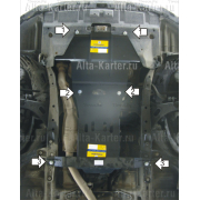 Купить MOTODOR - 02221 Защита для картера, КПП Subaru Outback IV 2009-2014