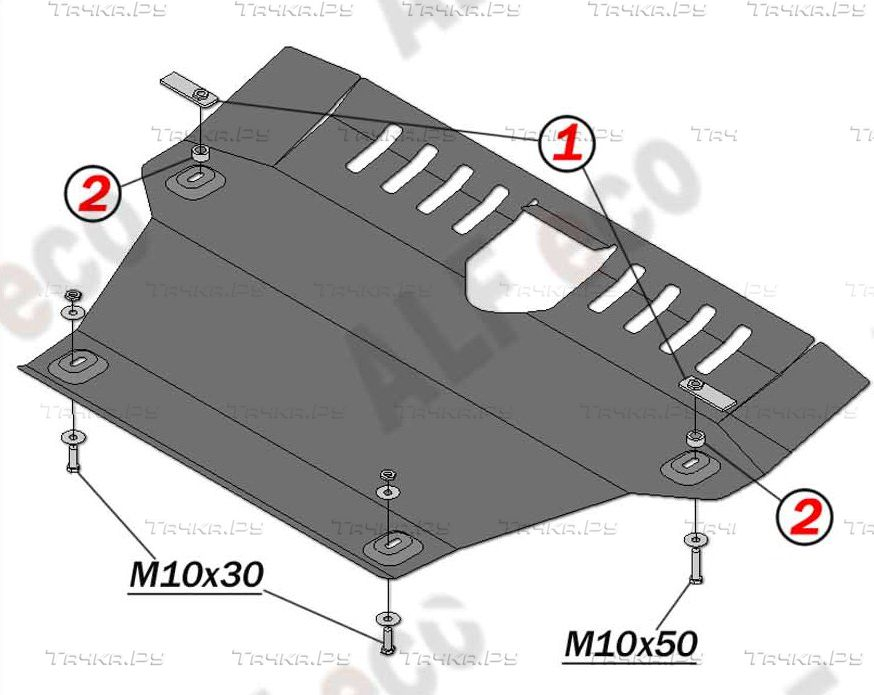 Купить запчасть ALFECO - ALF3805 Защита для рулевыx тяг Land Rover Discovery III 2004-2009