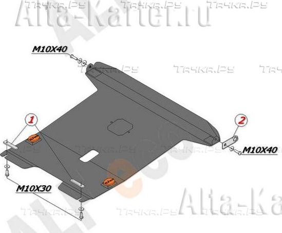 Купить запчасть ALFECO - ALF0309AL4 Защита алюминиевая для картера и КПП Chevrolet Rezzo 2004-2008