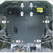 Купить MOTODOR - 01027 Защита для картера, КПП Kia Sorento II 2009-2012
