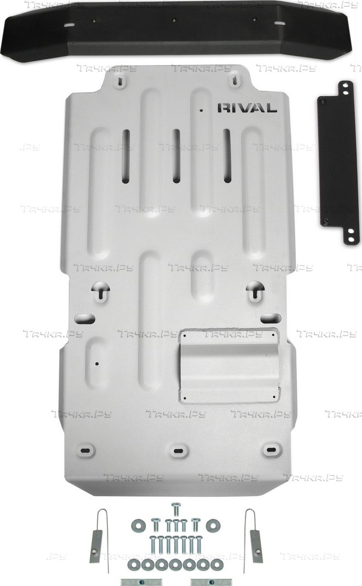 Купить запчасть RIVAL - 2333954316 Защита алюминиевая для КПП и РК Toyota Land Cruiser Prado 150 2009-2020 2020-2023