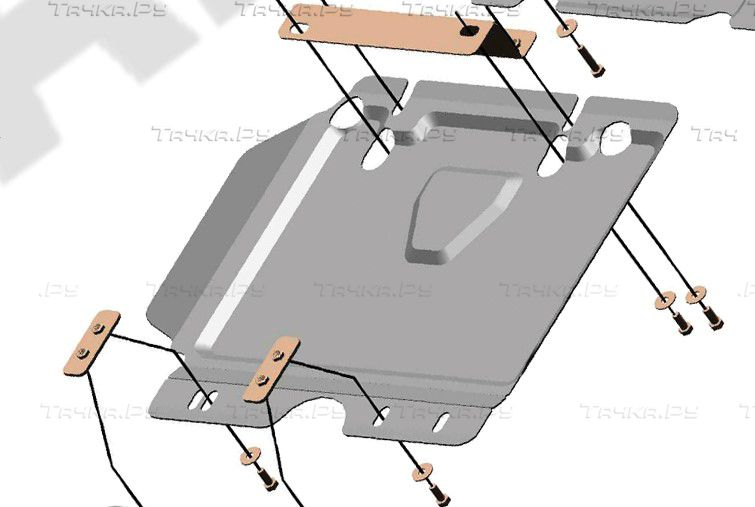 Купить запчасть ALFECO - ALF5604AL4 Защита алюминиевая для картера JAC T6 2018-2023