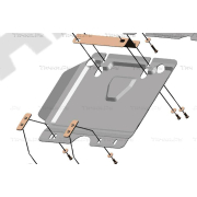 Купить ALFECO ALF5604AL4 Защита алюминиевая для картера JAC T6 2018-2023