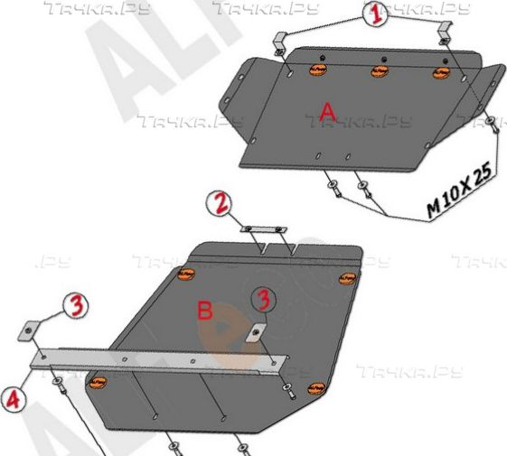 Купить запчасть ALFECO - ALF3404AL Защита алюминиевая для картера BMW Х5 E53 2000-2006