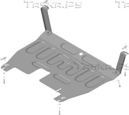 Купить запчасть MOTODOR - 50907 Защита для картера и КПП Hyundai Santa Fe III (вкл. Premium) 2012-2018