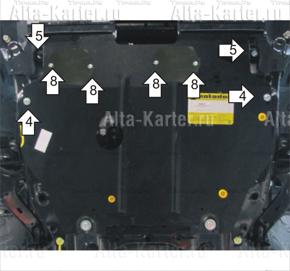 Купить запчасть MOTODOR - 00833 Защита для двигателя, КПП Honda CR-V IV 2012-2015
