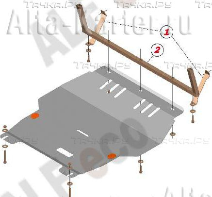 Купить запчасть ALFECO - ALF2003AL4 Защита алюминиевая для картера и КПП Seat Toledo II 1999-2005