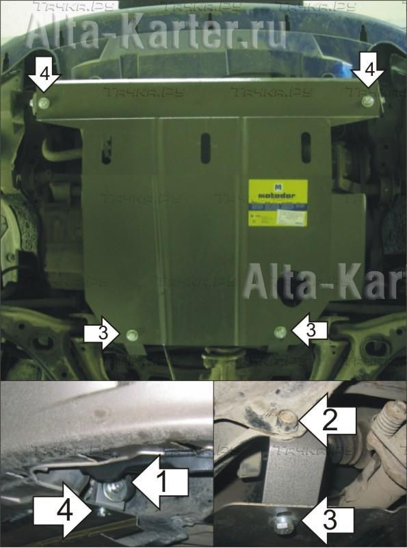 Купить запчасть MOTODOR - 00802 Защита для двигателя, КПП Honda Civic VI 1995-2000