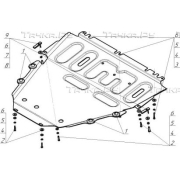 Купить MOTODOR 71721 Защита усиленная для картера и КПП Renault Fluence 2009-2017