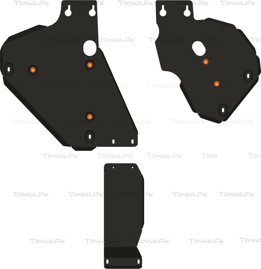 Купить запчасть ALFECO - ALF3043 Защита для топливного бака и редуктора заднего моста (3 части) Audi Q7 II S Line 2015-2023