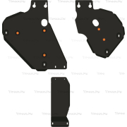 Купить ALFECO ALF3043 Защита для топливного бака и редуктора заднего моста (3 части) Audi Q7 II S Line 2015-2023