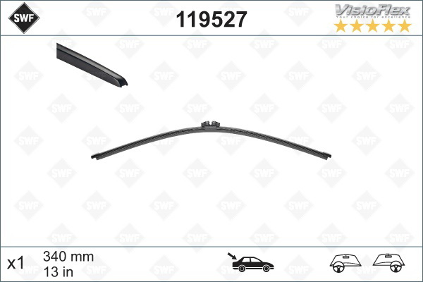 Купить запчасть SWF - 119527 Щетка стеклоочистителя бескаркасная