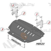 Купить ALFECO ALF2909AL Защита алюминиевая для картера Infiniti FX 35, 45 2003-2008